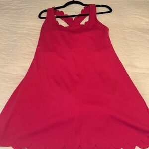NWOT J Crew Scalloped Hem Pink Dress